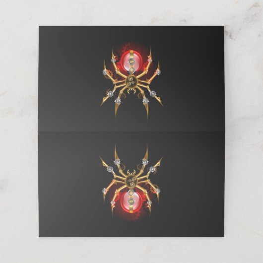 Steampunk spider on black 予約カード (外部開封)