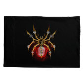 Steampunk spider on black 枕カバー (裏面)