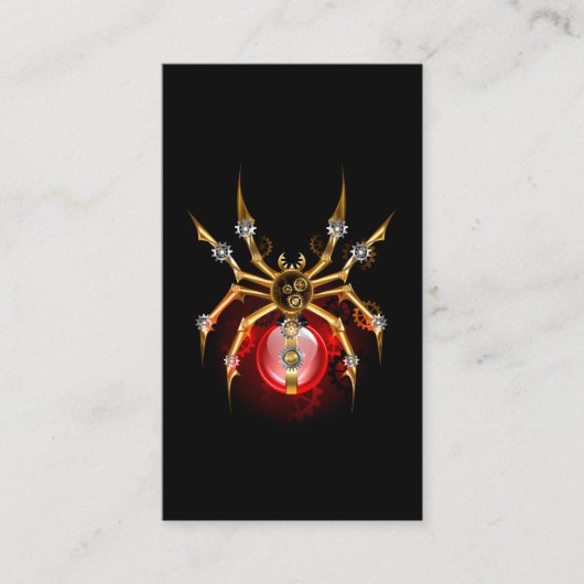 Steampunk spider on black 紹介カード (正面)