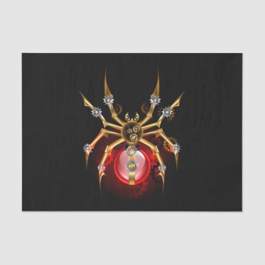 Steampunk spider on black 薄葉紙 (正面)