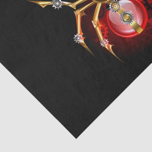 Steampunk spider on black 薄葉紙 (詳細)