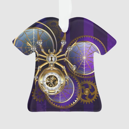 Steampunk Spider on Purple オーナメント (正面)
