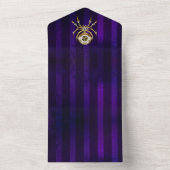 Steampunk Spider on Purple オールインワン招待状 (内側)