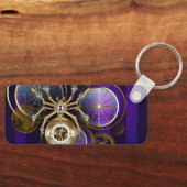 Steampunk Spider on Purple キーホルダー (正面)
