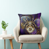Steampunk Spider on Purple クッション (椅子)