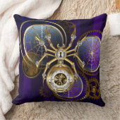 Steampunk Spider on Purple クッション (ブランケット)