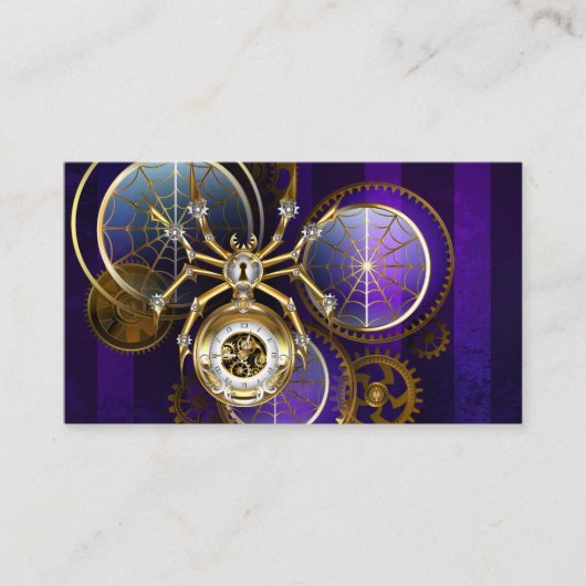 Steampunk Spider on Purple コーリングカード (正面)