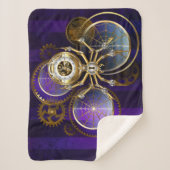Steampunk Spider on Purple シェルパブランケット (正面)
