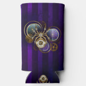 Steampunk Spider on Purple スリム缶クーラー (裏面)