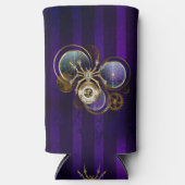 Steampunk Spider on Purple スリム缶クーラー (正面)