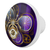 Steampunk Spider on Purple セラミックノブ (右)
