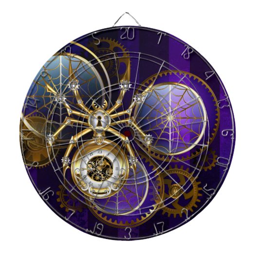 Steampunk Spider on Purple ダーツボード (正面)