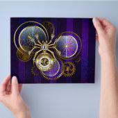 Steampunk Spider on Purple チラシ (手)