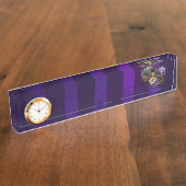 Steampunk Spider on Purple デスクネームプレート (側面)