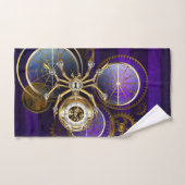Steampunk Spider on Purple バスタオルセット (ハンドタオル)