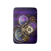 Steampunk Spider on Purple バスマット (正面縦)
