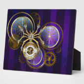 Steampunk Spider on Purple フォトプラーク (側面)