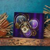 Steampunk Spider on Purple フォトプラーク (側面)