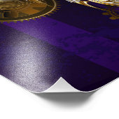 Steampunk Spider on Purple フォトプリント (角)