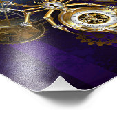 Steampunk Spider on Purple フォトプリント (角)