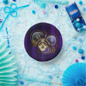 Steampunk Spider on Purple ペーパーボウル (パーティー)