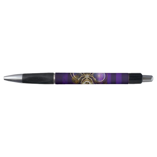Steampunk Spider on Purple ボールペン (正面)