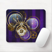 Steampunk Spider on Purple マウスパッド (マウス)