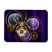 Steampunk Spider on Purple マグネット (横)