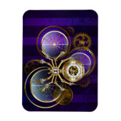 Steampunk Spider on Purple マグネット (縦)