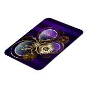 Steampunk Spider on Purple マグネット (左側)
