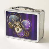 Steampunk Spider on Purple メタルランチボックス (裏面)