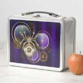 Steampunk Spider on Purple メタルランチボックス (インサイチュ)