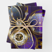 Steampunk Spider on Purple ラッピングペーパーシート (インサイチュ)