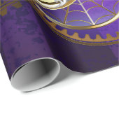 Steampunk Spider on Purple ラッピングペーパー (ロールコーナー)
