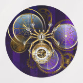 Steampunk Spider on Purple ラベル (デザイン2)