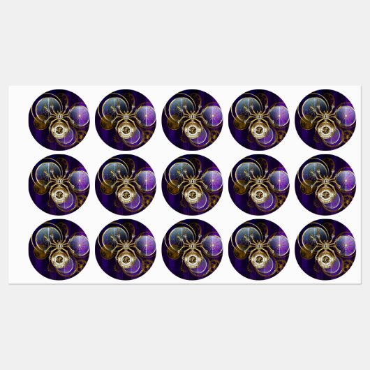 Steampunk Spider on Purple ラベル (シート)