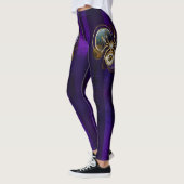 Steampunk Spider on Purple レギンス (左)