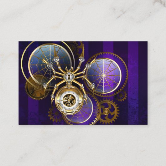 Steampunk Spider on Purple ロイヤリティカード (正面)