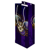 Steampunk Spider on Purple ワインギフトバッグ (裏面アングル)