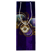 Steampunk Spider on Purple ワインギフトバッグ (裏面)