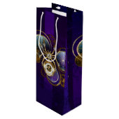 Steampunk Spider on Purple ワインギフトバッグ (正面アングル)