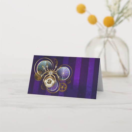 Steampunk Spider on Purple 予約カード (正面)