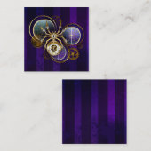 Steampunk Spider on Purple 割引カード (正面/裏面)