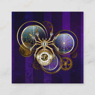 Steampunk Spider on Purple 割引カード