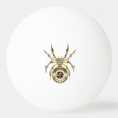 Steampunk Spider on Purple 卓球ボール (裏面)