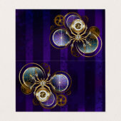 Steampunk Spider on Purple 名刺 (外部フラット)