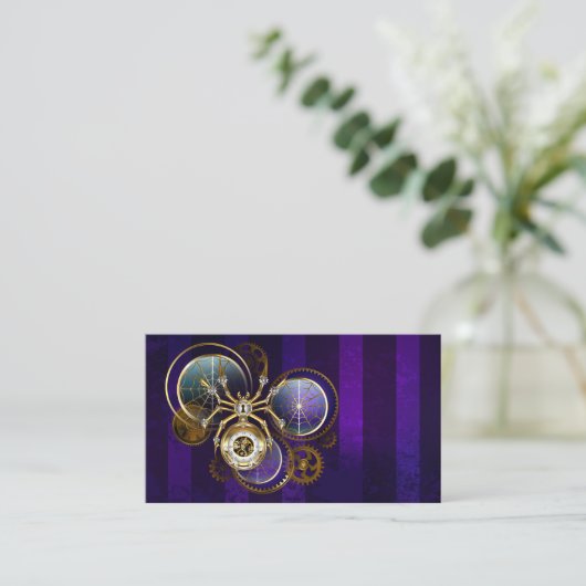 Steampunk Spider on Purple 名刺 (スタンド正面)
