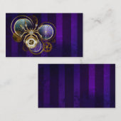 Steampunk Spider on Purple 名刺 (正面/裏面)
