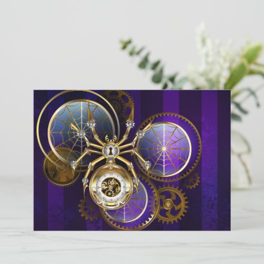 Steampunk Spider on Purple 招待状 (スタンド正面)