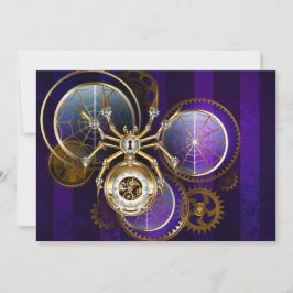 Steampunk Spider on Purple 招待状